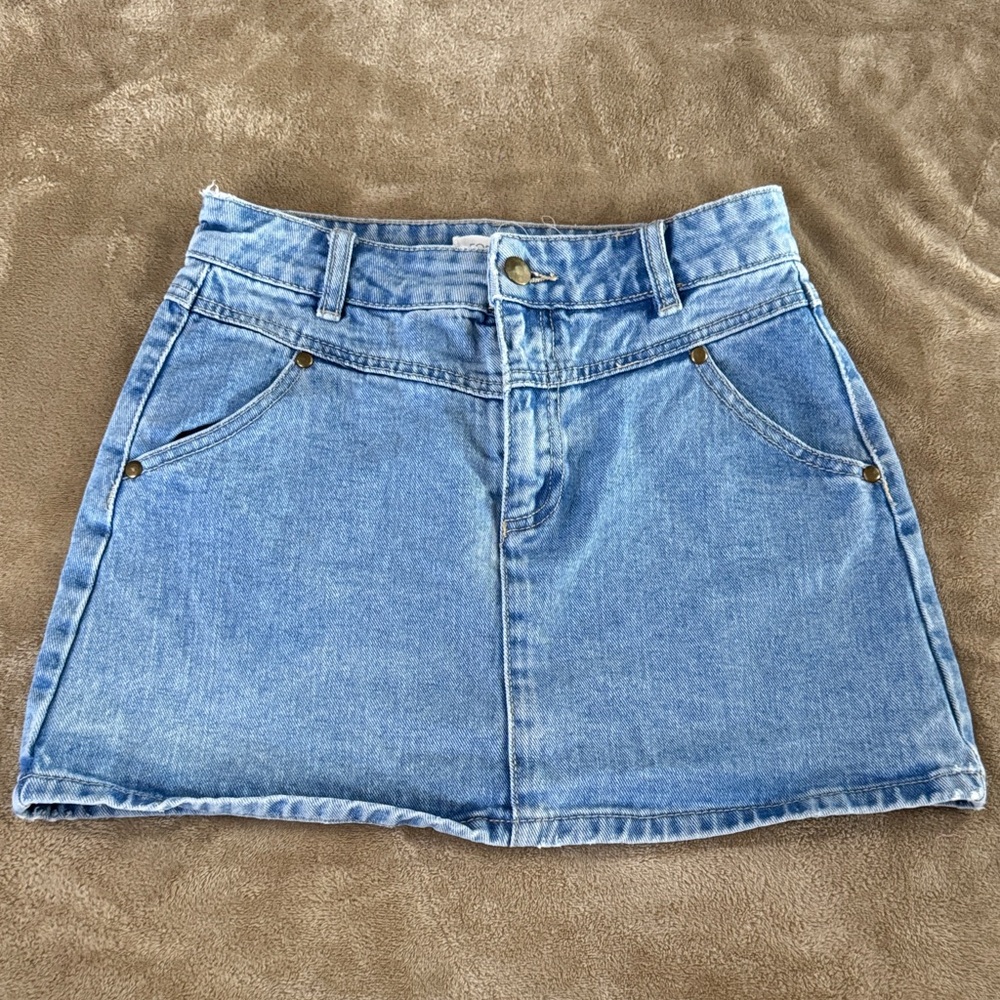 Forever 21 Light Blue Denim Mini Skirt